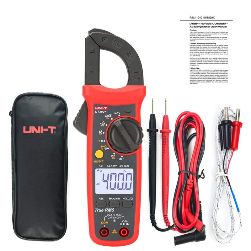 Pinza amperimetrica digital UT202+  400A - Imagen 2
