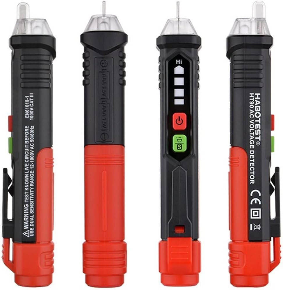 Lapiz detector Voltaje 12V / 48V~1000V AC con linterna