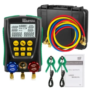DY517-A Manometro digital HVAC 500psi 250mm diam. INCL. mangueras y caimanes