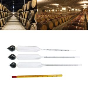 Kit Medidor De Alcohol De 0% A 100% Con Probeta