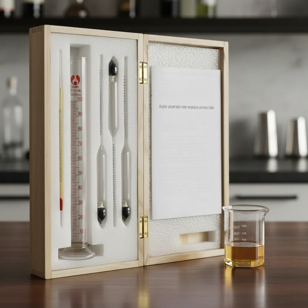 Kit Medidor De Alcohol De 0% A 100% Con Probeta - Imagen 2