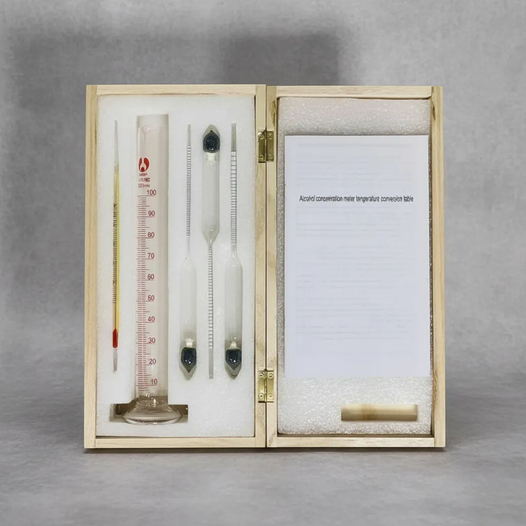 Kit Medidor De Alcohol De 0% A 100% Con Probeta