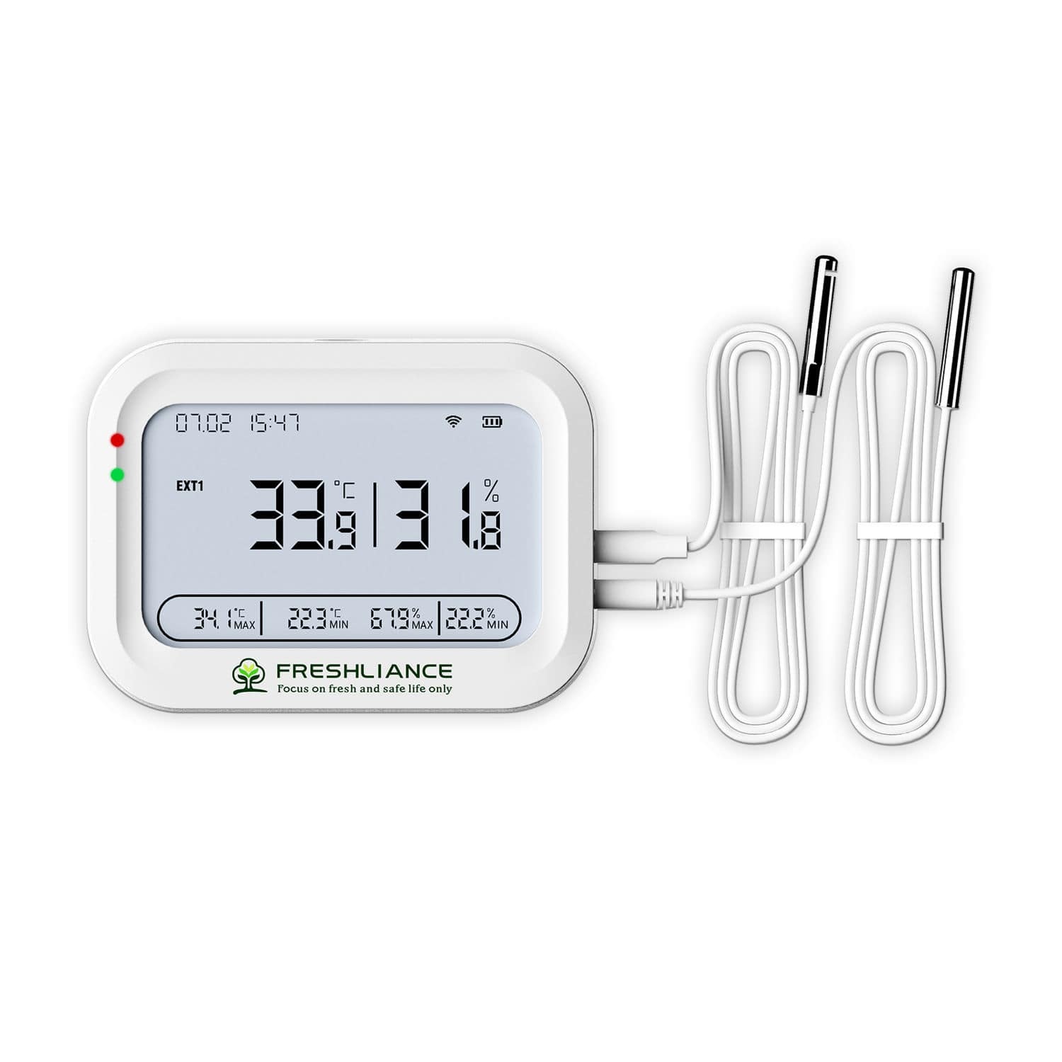 Datalogger Coeus Temperatura y Humedad 2 Sondas