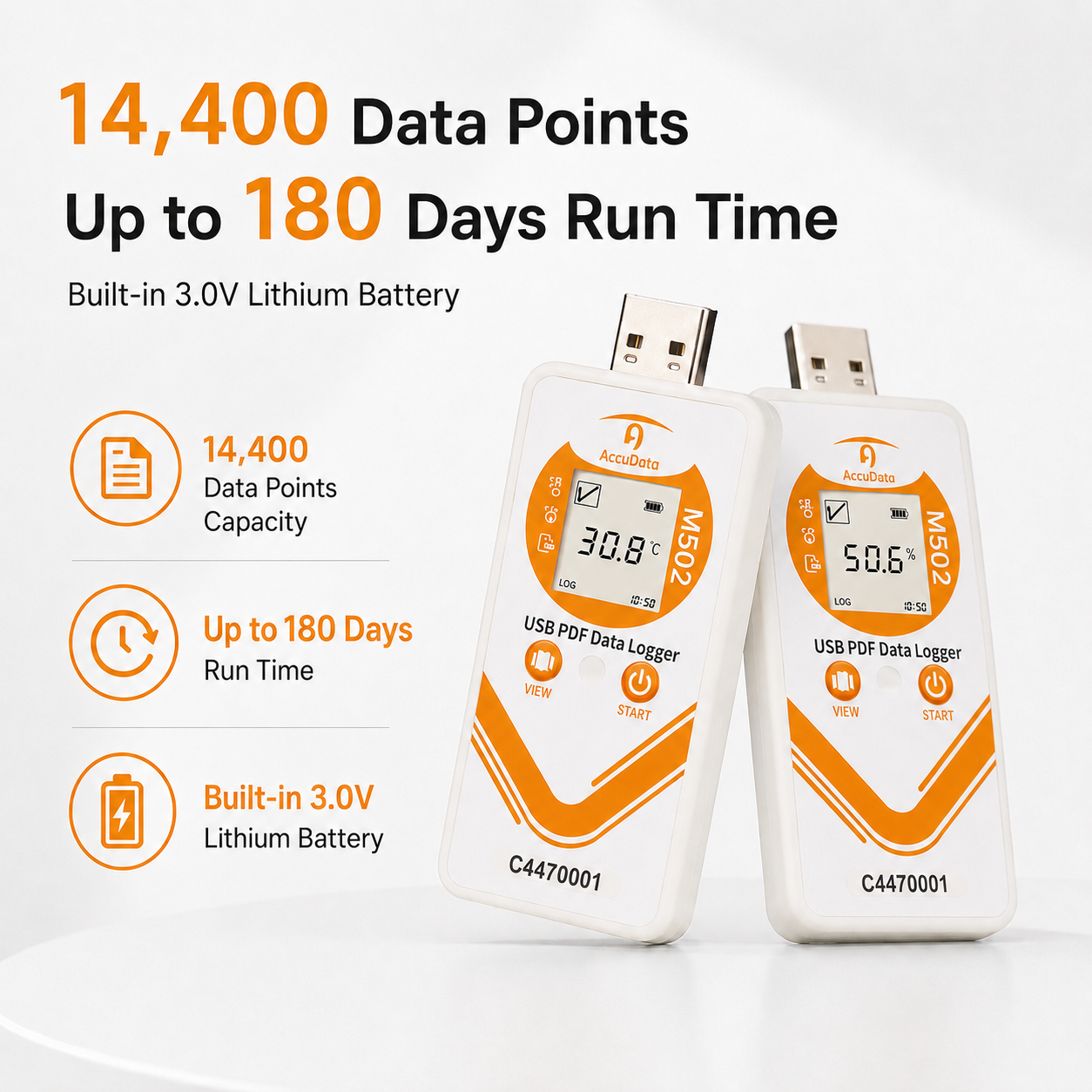 Datalogger M502-TH Incluye certificado de validación 02/06/2028 - Imagen 2