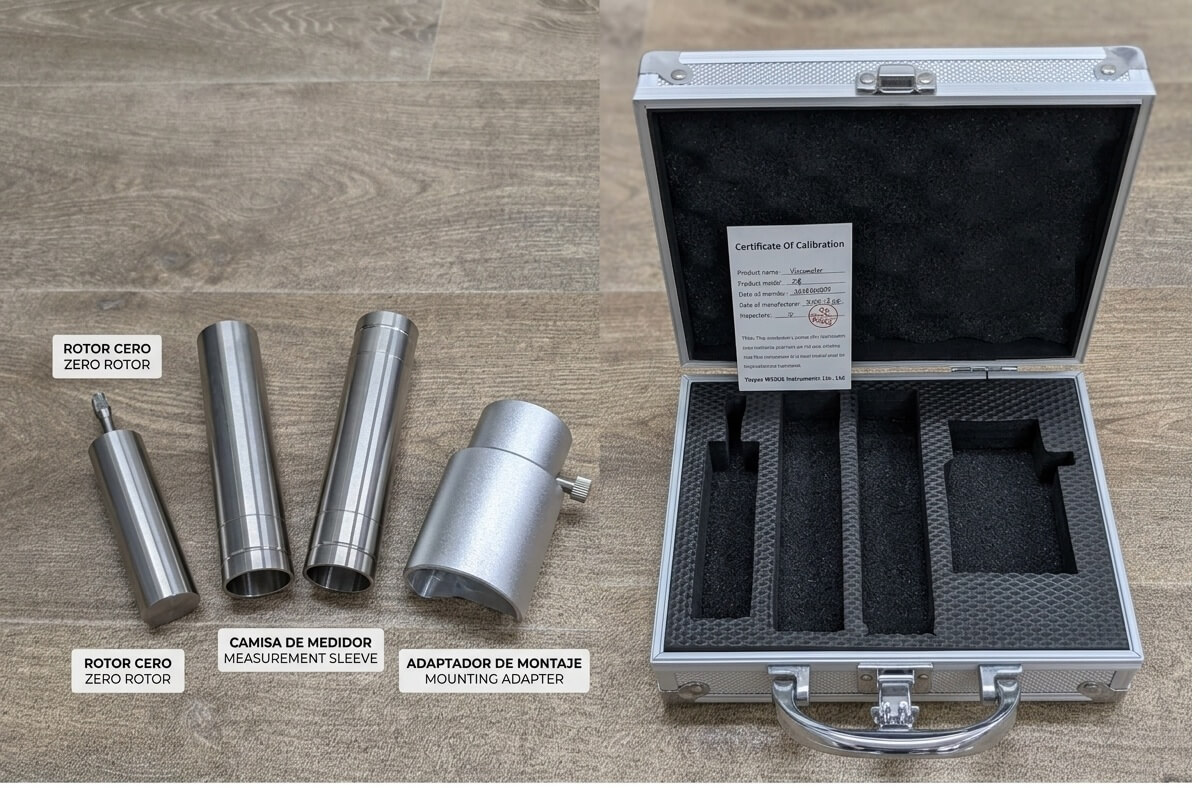 Kit Rotor Cero (0#) para Viscosímetro NDJ - Imagen 2