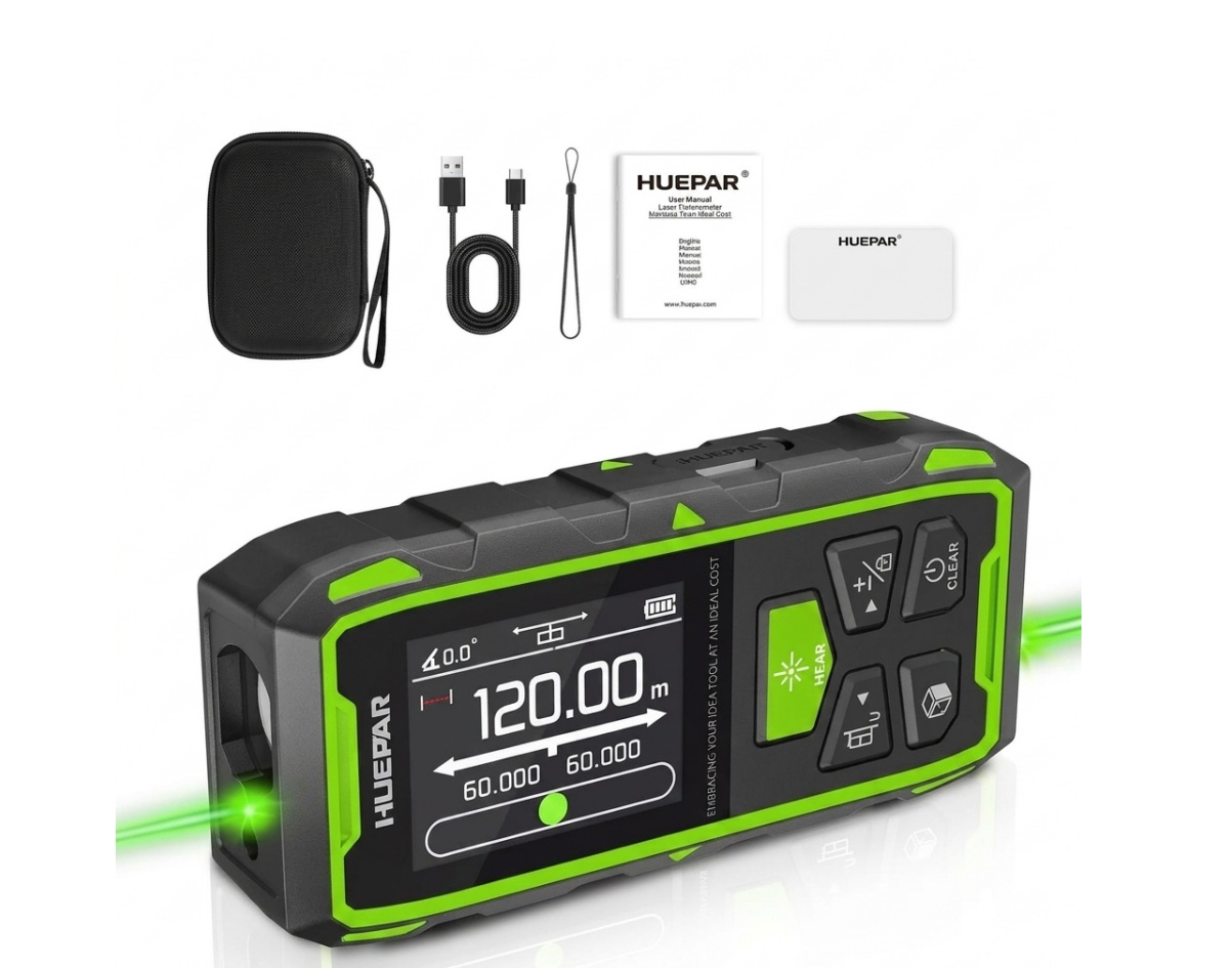 Medidor de Distancia Láser Bidireccional Huepar BLM-60G - Imagen 2
