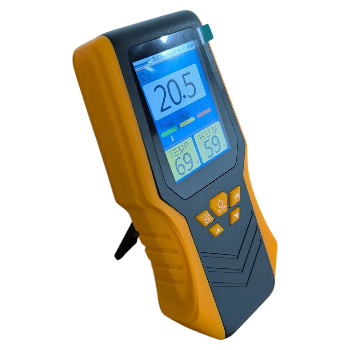 Monitor ambiental de oxígeno digital O₂ 0–30 %Vol con temperatura y humedad - Imagen 3